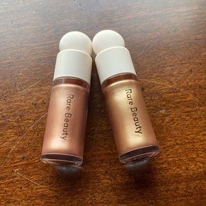 Rare Beauty mini liquid luminizers highlighters in Transcend & Magnetize